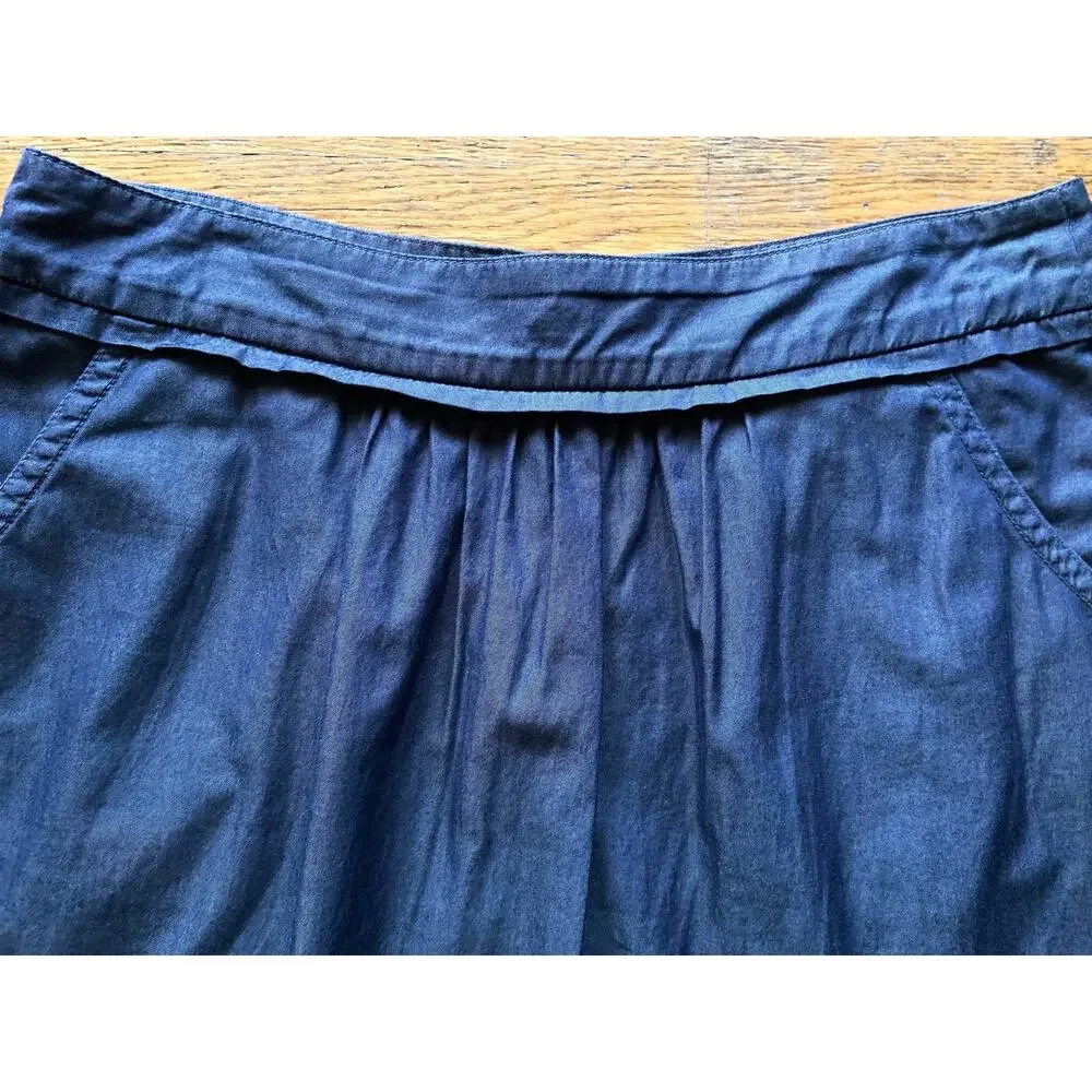 JCREW Bluish Gray Pleated Cotton Mini Skirt size 10